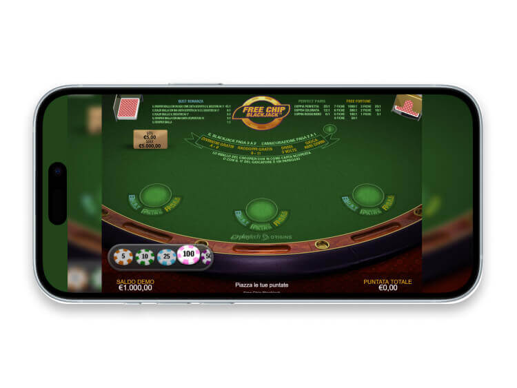 Recensione Free Chip Blackjack: migliori casinò e regole 2025